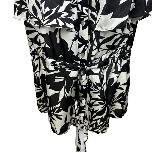 Alfani blouse, size 14, silk, ruffle, party, colorful, business, floral, NWT - Picture 3 of 12